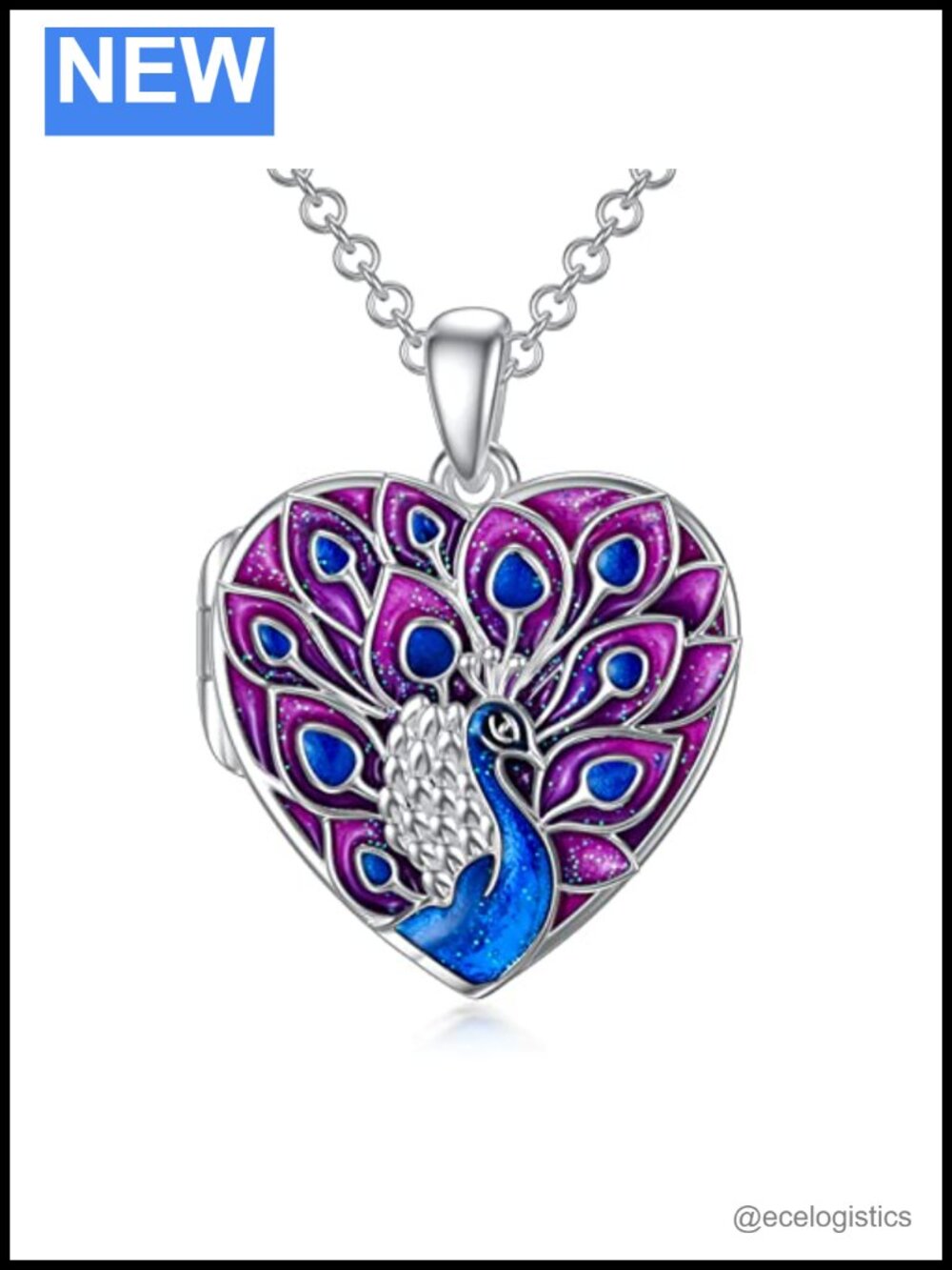 Sterling Silver Heart Locket Necklace Holds Photos